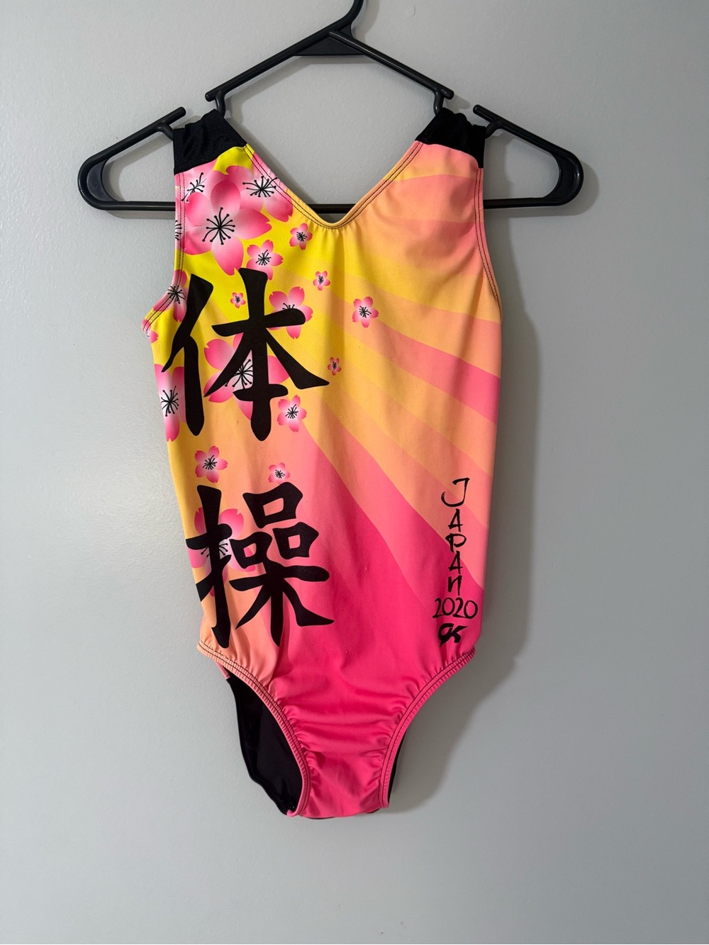 Women’s 2020 Japan Olympics GK Pink & Yellow Gradient Leotard